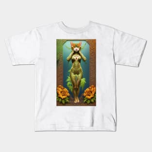 Cat Girl Vegetal Hybrid #01 Kids T-Shirt